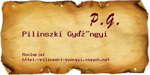 Pilinszki Gyöngyi névjegykártya